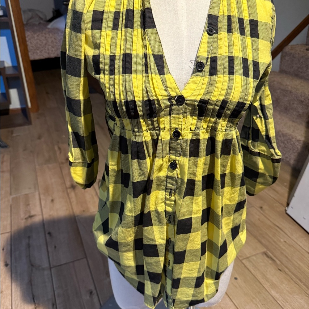 Miley Cyrus Plaid top